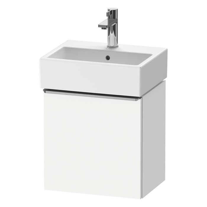 Duravit D-Neo Waschtischunterbau 43,4 x 44 cm, 1 Tür links, Griff edelstahl gebürstet