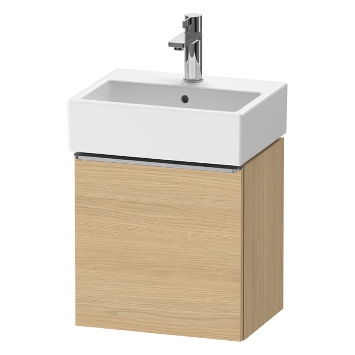 Duravit D-Neo Waschtischunterbau 43,4 x 44 cm, 1 Tür links, Griff edelstahl gebürstet