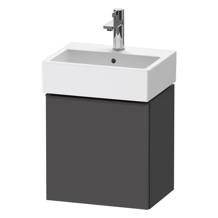 Duravit D-Neo Waschtischunterbau 43,4 x 44 cm, 1 Tür links, Griff diamantschwarz