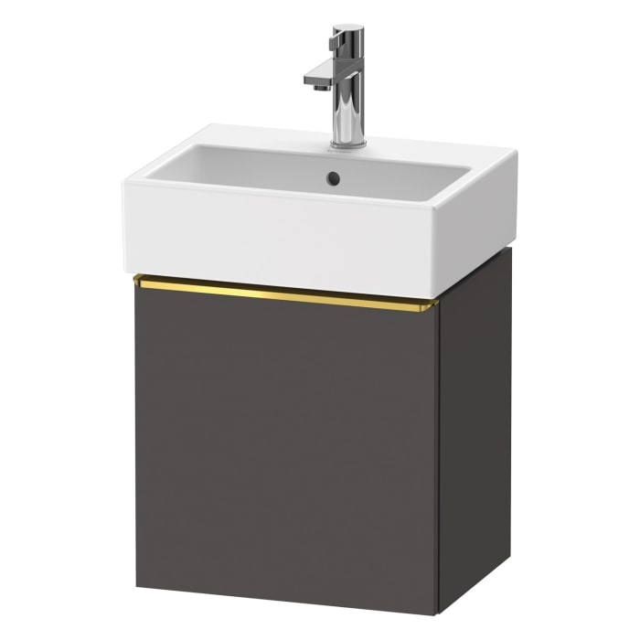 Duravit D-Neo Waschtischunterbau 43,4 x 44 cm, 1 Tür rechts, Griff gold poliert