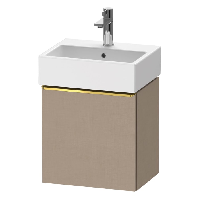 Duravit D-Neo Waschtischunterbau 43,4 x 44 cm, 1 Tür rechts, Griff gold poliert