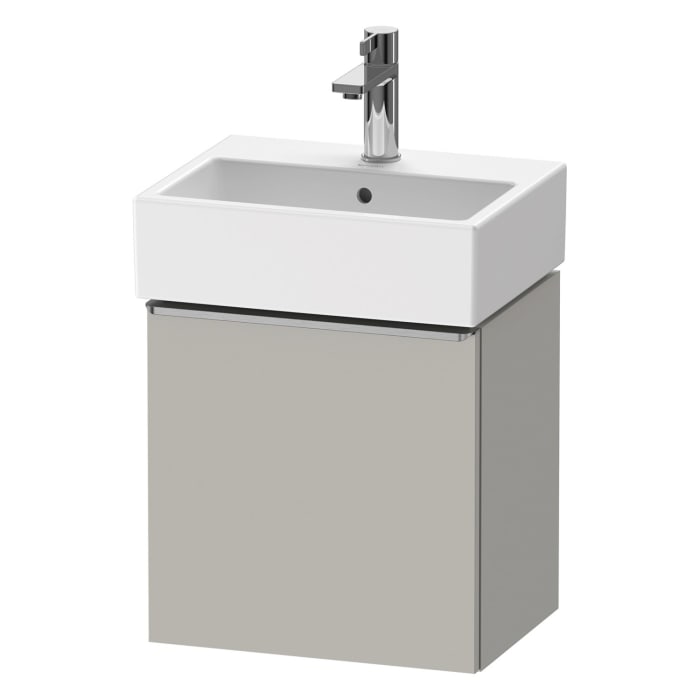 Duravit D-Neo Waschtischunterbau 43,4 x 44 cm, 1 Tür rechts, Griff edelstahl gebürstet