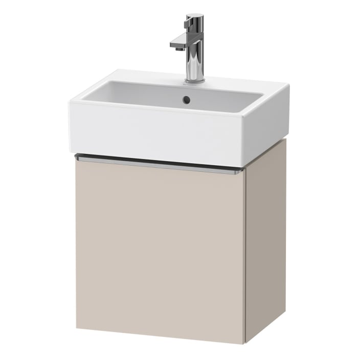 Duravit D-Neo Waschtischunterbau 43,4 x 44 cm, 1 Tür rechts, Griff edelstahl gebürstet
