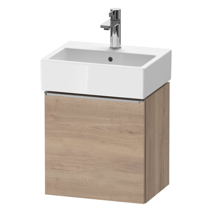 Duravit D-Neo Waschtischunterbau 43,4 x 44 cm, 1 Tür rechts, Griff edelstahl gebürstet