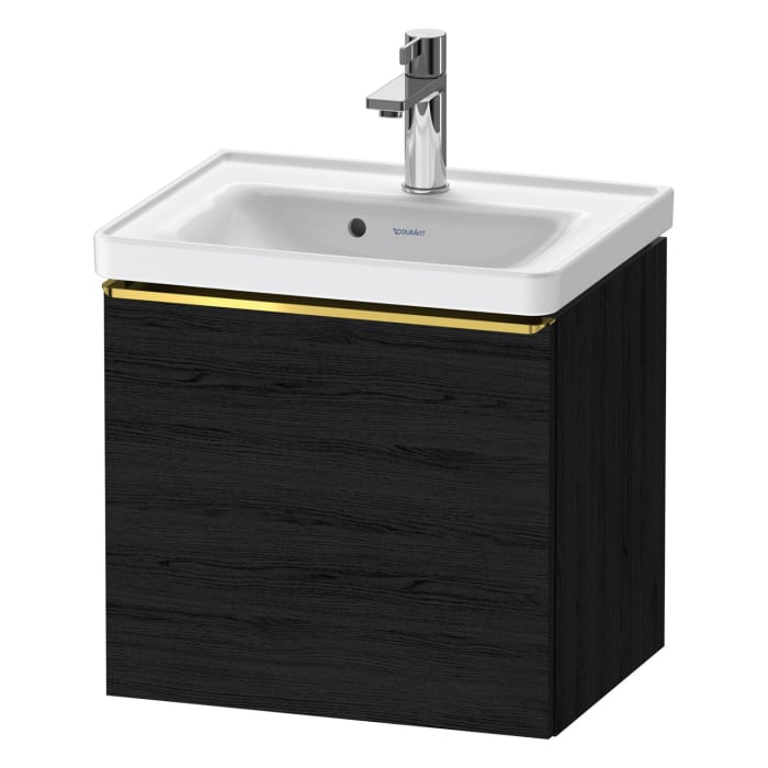 Duravit D-Neo Waschtischunterbau 48,4 x 44 cm, 1 Auszug, Griff gold poliert