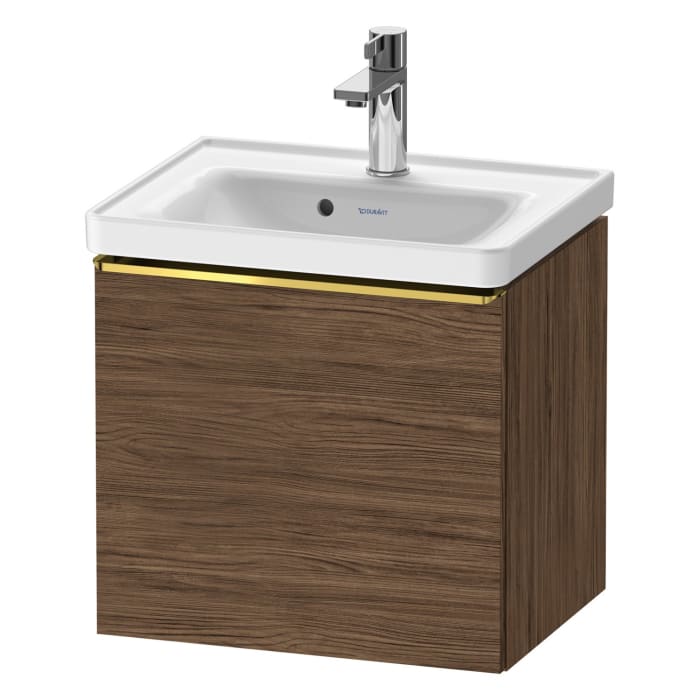 Duravit D-Neo Waschtischunterbau 48,4 x 44 cm, 1 Auszug, Griff gold poliert