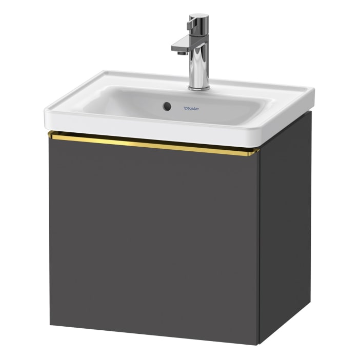 Duravit D-Neo Waschtischunterbau 48,4 x 44 cm, 1 Auszug, Griff gold poliert