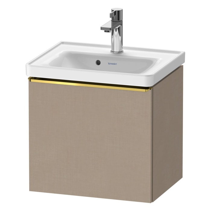 Duravit D-Neo Waschtischunterbau 48,4 x 44 cm, 1 Auszug, Griff gold poliert