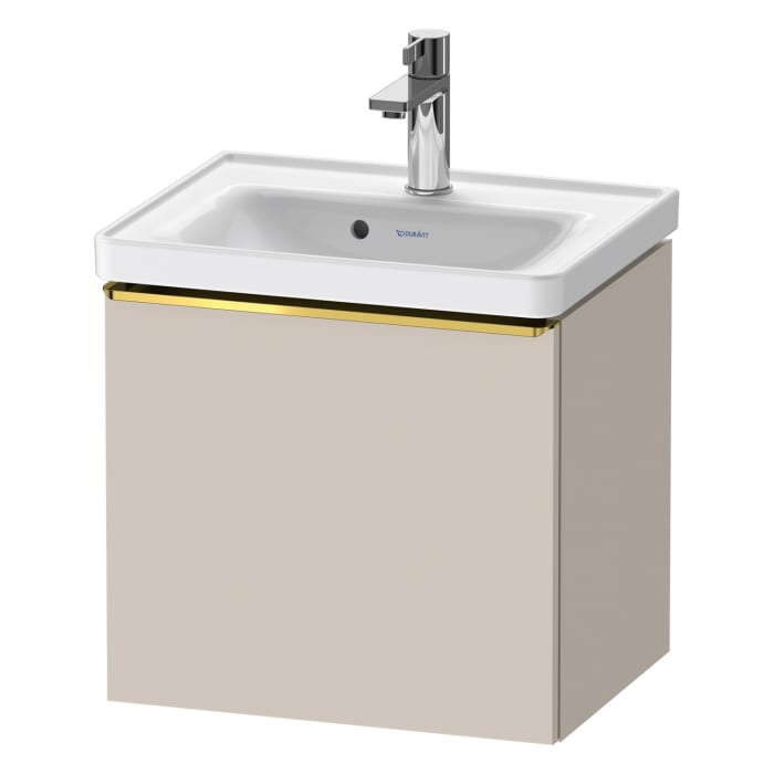Duravit D-Neo Waschtischunterbau 48,4 x 44 cm, 1 Auszug, Griff gold poliert
