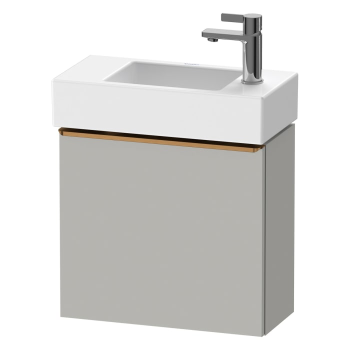 Duravit D-Neo Waschtischunterbau 48,4 x 44 cm, 1 Tür links, Griff bronze gebürstet