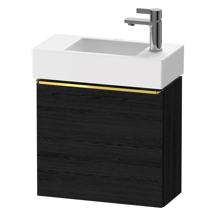 Duravit D-Neo Waschtischunterbau 48,4 x 44 cm, 1 Tür links, Griff gold poliert