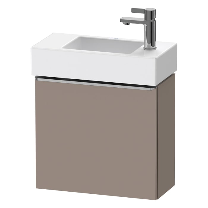 Duravit D-Neo Waschtischunterbau 48,4 x 44 cm, 1 Tür links, Griff edelstahl gebürstet