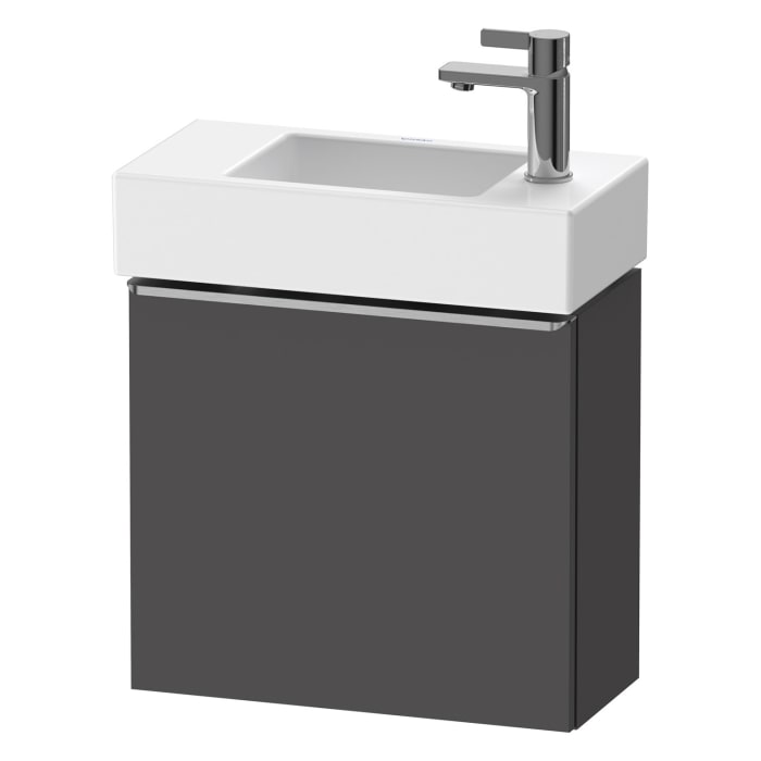 Duravit D-Neo Waschtischunterbau 48,4 x 44 cm, 1 Tür rechts, Griff edelstahl gebürstet