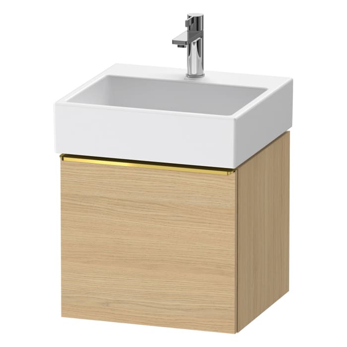 Duravit D-Neo Waschtischunterbau 48,4 x 44 cm, 1 Auszug, Griff gold poliert