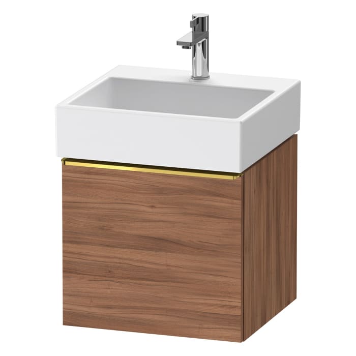 Duravit D-Neo Waschtischunterbau 48,4 x 44 cm, 1 Auszug, Griff gold poliert