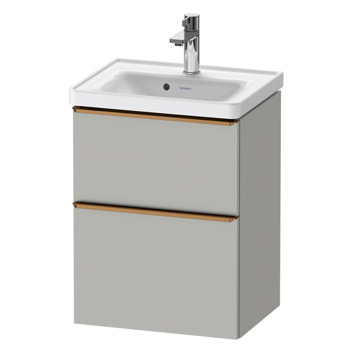 Duravit D-Neo Waschtischunterbau 48,4 x 62,5 cm, 2 Auszüge, Griff bronze gebürstet