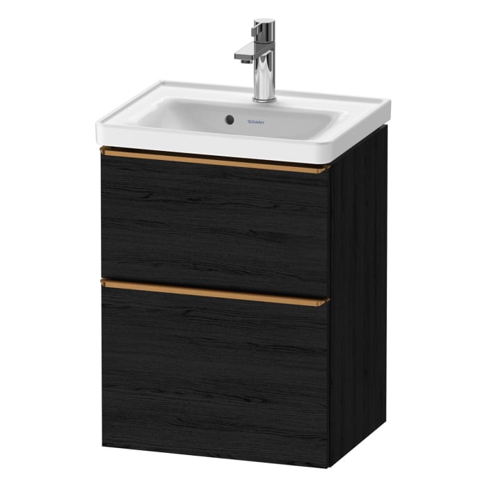 Duravit D-Neo Waschtischunterbau 48,4 x 62,5 cm, 2 Auszüge, Griff bronze gebürstet