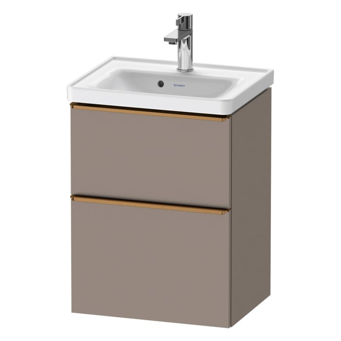 Duravit D-Neo Waschtischunterbau 48,4 x 62,5 cm, 2 Auszüge, Griff bronze gebürstet
