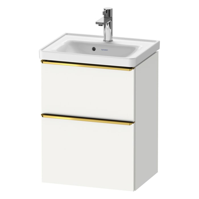 Duravit D-Neo Waschtischunterbau 48,4 x 62,5 cm, 2 Auszüge, Griff gold poliert