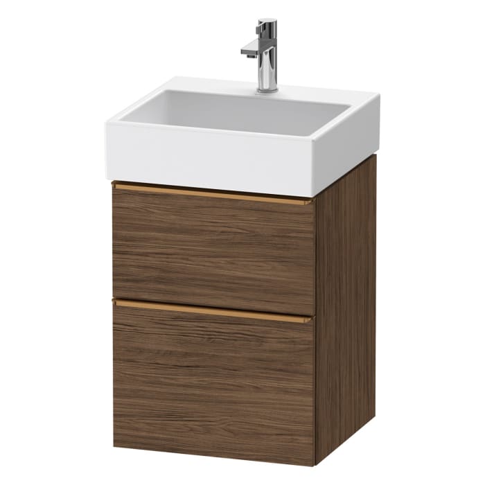 Duravit D-Neo Waschtischunterbau 48,4 x 62,5 cm, 2 Auszüge, Griff bronze gebürstet