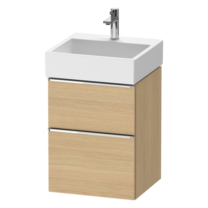 Duravit D-Neo Waschtischunterbau 48,4 x 62,5 cm, 2 Auszüge, Griff chrom