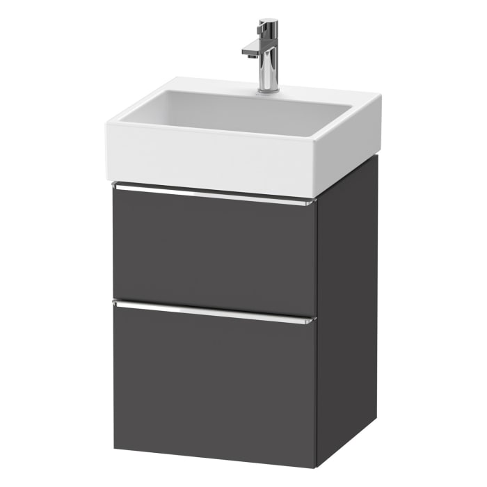 Duravit D-Neo Waschtischunterbau 48,4 x 62,5 cm, 2 Auszüge, Griff chrom