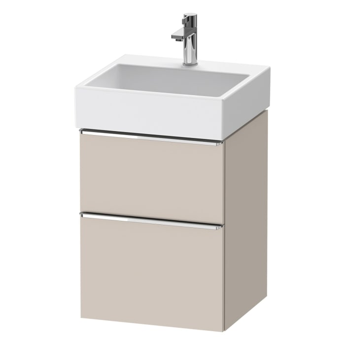 Duravit D-Neo Waschtischunterbau 48,4 x 62,5 cm, 2 Auszüge, Griff chrom