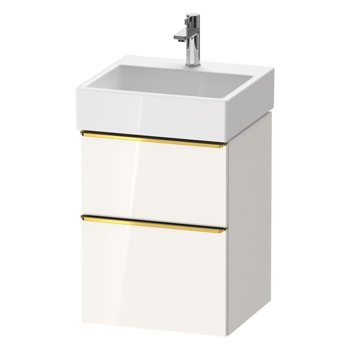 Duravit D-Neo Waschtischunterbau 48,4 x 62,5 cm, 2 Auszüge, Griff gold poliert