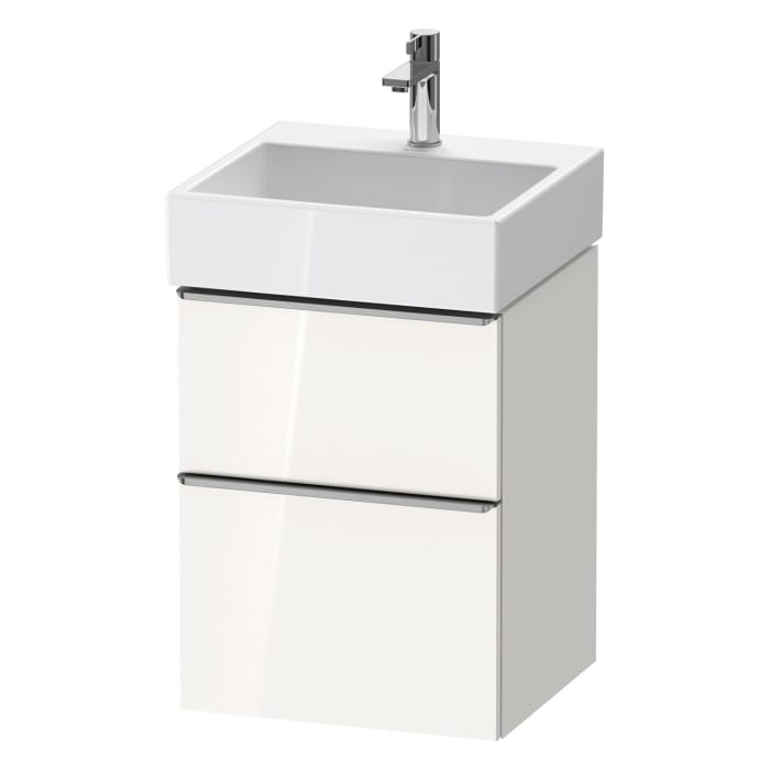 Duravit D-Neo Waschtischunterbau 48,4 x 62,5 cm, 2 Auszüge, Griff edelstahl gebürstet