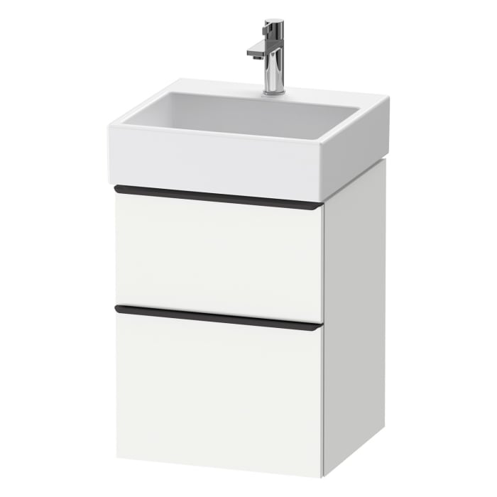 Duravit D-Neo Waschtischunterbau 48,4 x 62,5 cm, 2 Auszüge, Griff diamantschwarz