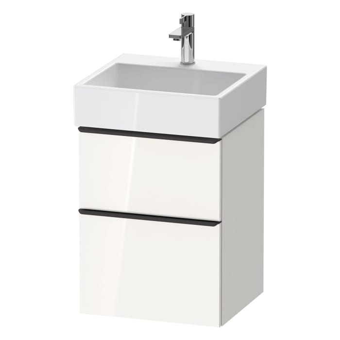Duravit D-Neo Waschtischunterbau 48,4 x 62,5 cm, 2 Auszüge, Griff diamantschwarz
