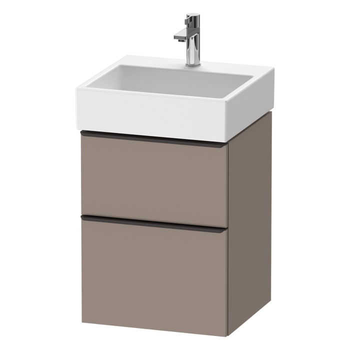 Duravit D-Neo Waschtischunterbau 48,4 x 62,5 cm, 2 Auszüge, Griff diamantschwarz