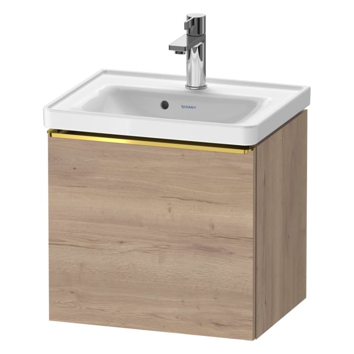 Duravit D-Neo Waschtischunterbau 48,4 x 44 cm, 1 Auszug, Griff gold poliert