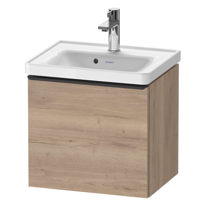 Duravit D-Neo Waschtischunterbau 48,4 x 44 cm, 1 Auszug, Griff diamantschwarz