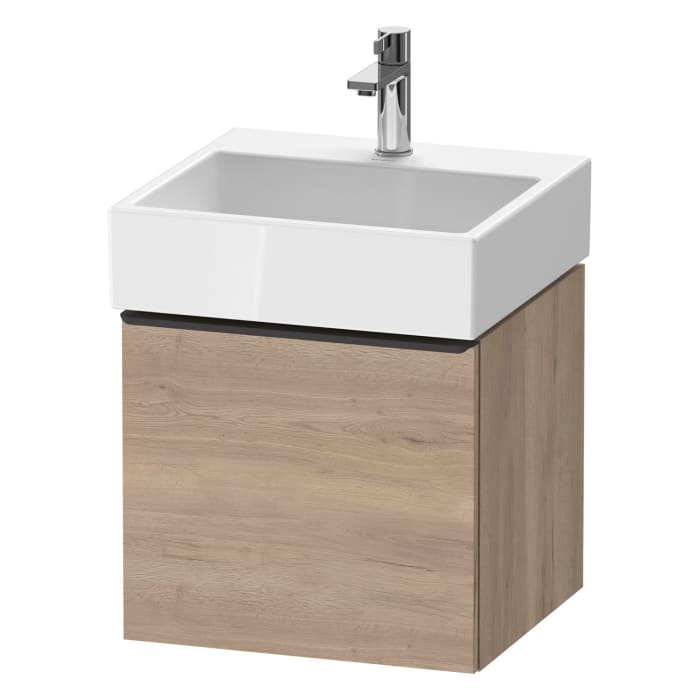 Duravit D-Neo Waschtischunterbau 48,4 x 44 cm, 1 Auszug, Griff diamantschwarz
