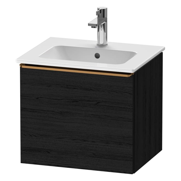 Duravit D-Neo Waschtischunterbau 51 x 44 cm, 1 Auszug, Griff bronze gebürstet