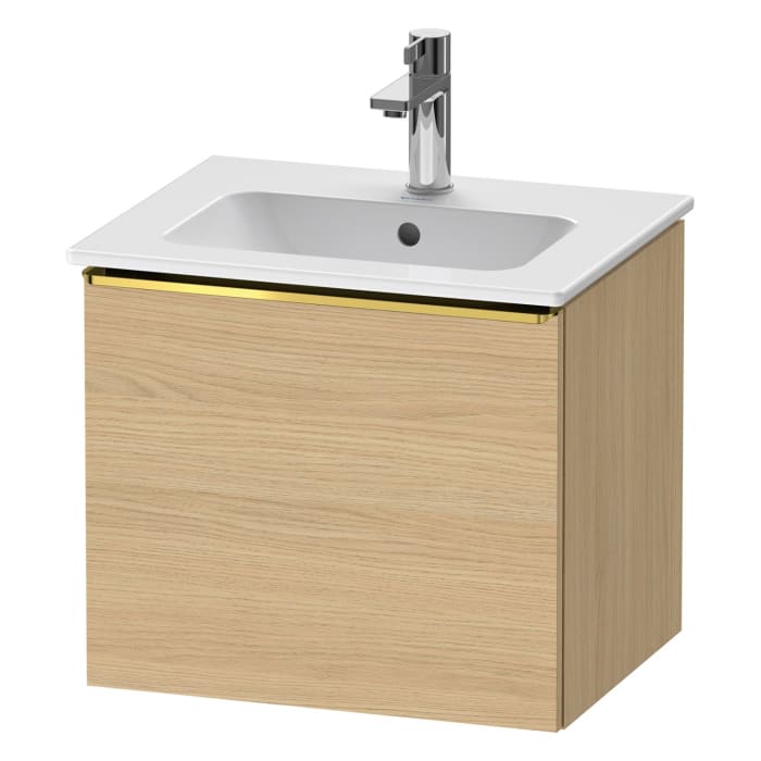 Duravit D-Neo Waschtischunterbau 51 x 44 cm, 1 Auszug, Griff gold poliert