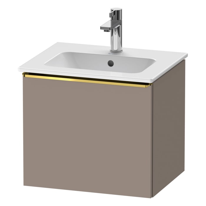 Duravit D-Neo Waschtischunterbau 51 x 44 cm, 1 Auszug, Griff gold poliert