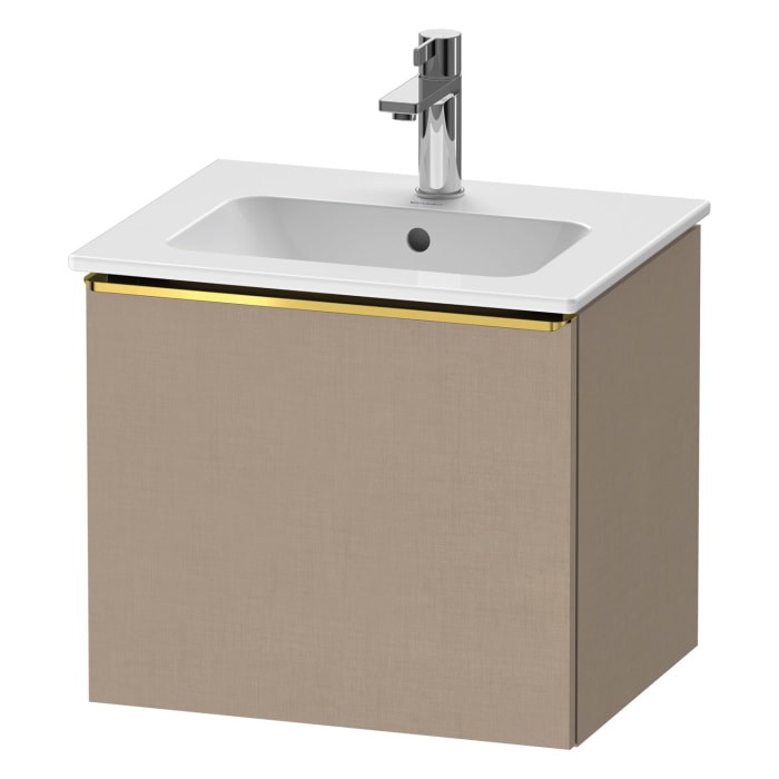 Duravit D-Neo Waschtischunterbau 51 x 44 cm, 1 Auszug, Griff gold poliert