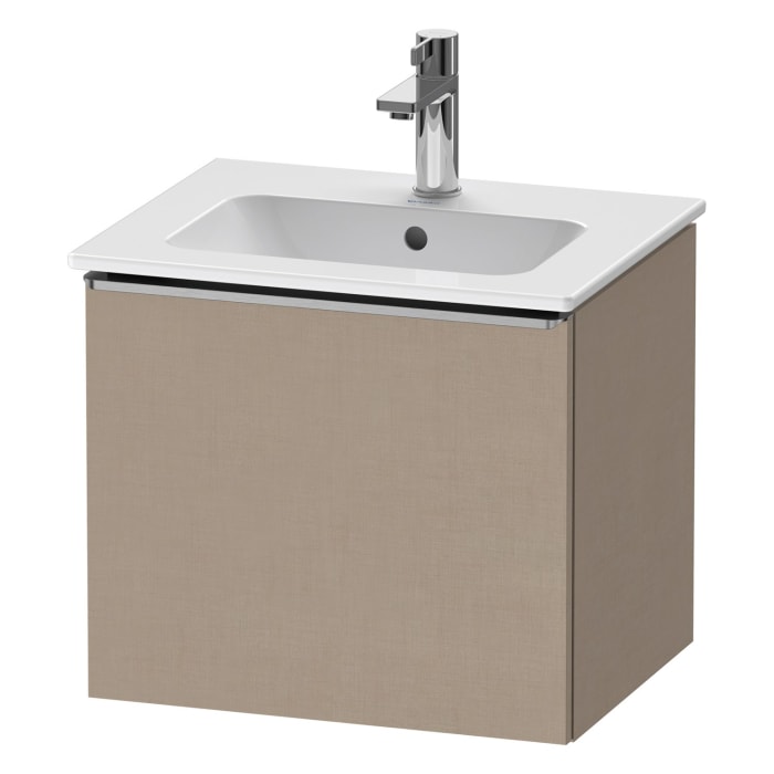 Duravit D-Neo Waschtischunterbau 51 x 44 cm, 1 Auszug, Griff edelstahl gebürstet