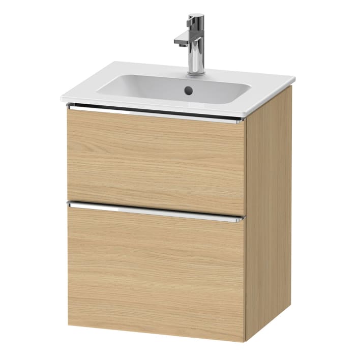 Duravit D-Neo Waschtischunterbau 51 x 62,5 cm, 2 Auszüge, Griff chrom