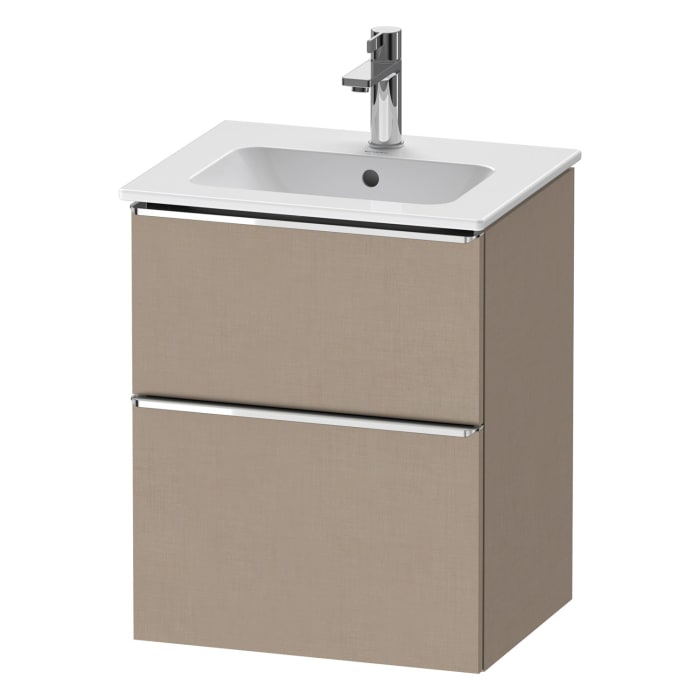 Duravit D-Neo Waschtischunterbau 51 x 62,5 cm, 2 Auszüge, Griff chrom