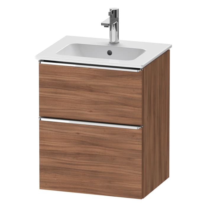 Duravit D-Neo Waschtischunterbau 51 x 62,5 cm, 2 Auszüge, Griff chrom