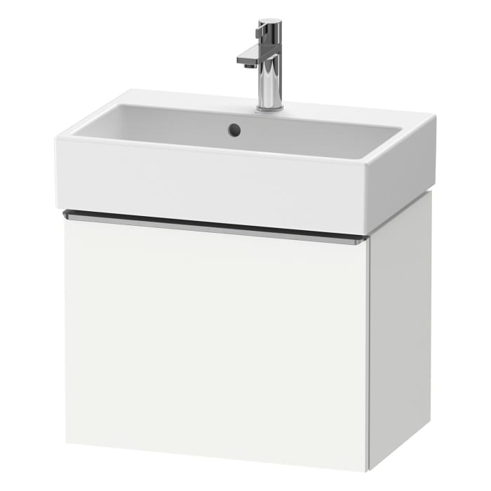 Duravit D-Neo Waschtischunterbau Compact 58,4 x 44 cm, 1 Auszug, Griff edelstahl gebürstet