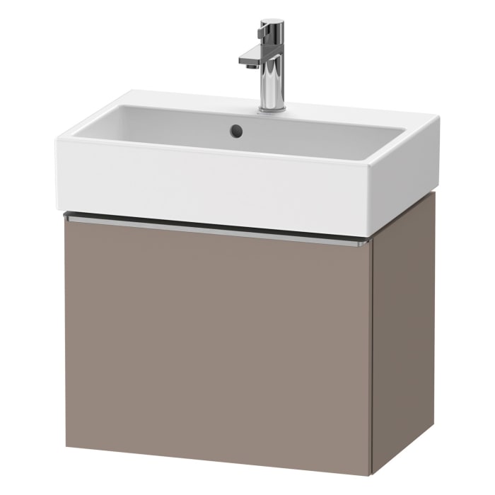 Duravit D-Neo Waschtischunterbau Compact 58,4 x 44 cm, 1 Auszug, Griff edelstahl gebürstet