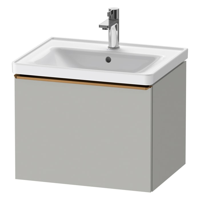 Duravit D-Neo Waschtischunterbau 58,4 x 44 cm, 1 Auszug, Griff bronze gebürstet
