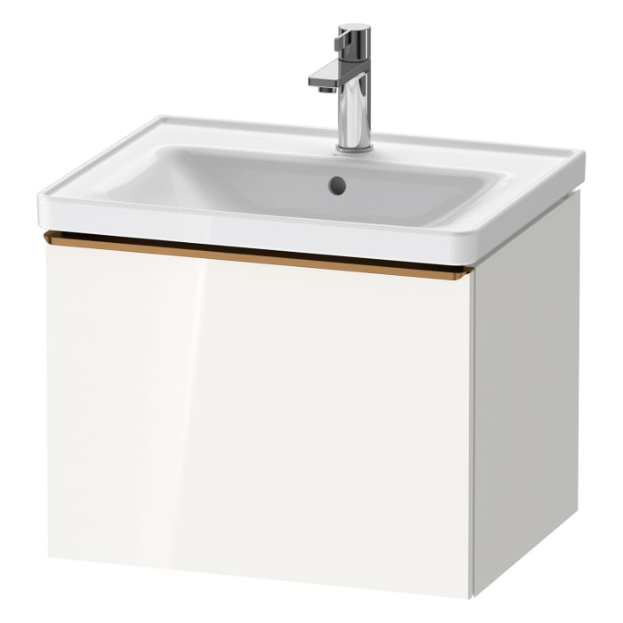 Duravit D-Neo Waschtischunterbau 58,4 x 44 cm, 1 Auszug, Griff bronze gebürstet