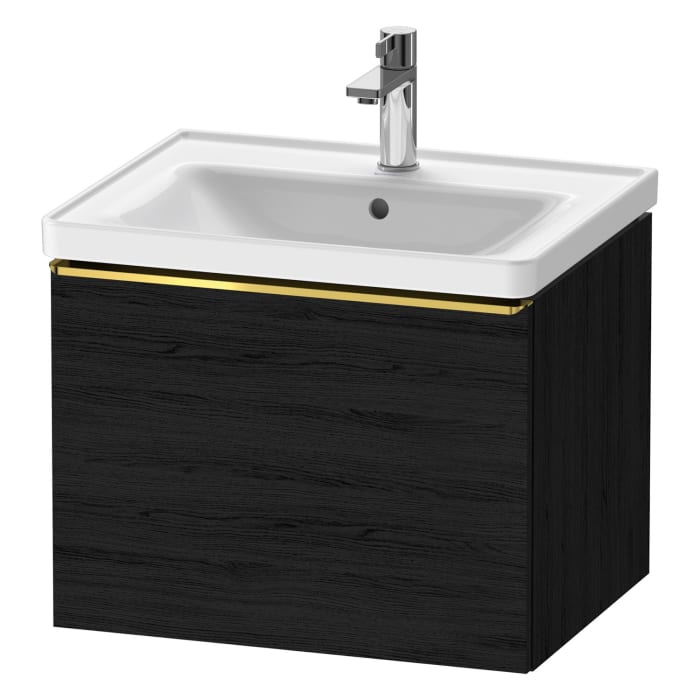 Duravit D-Neo Waschtischunterbau 58,4 x 44 cm, 1 Auszug, Griff gold poliert