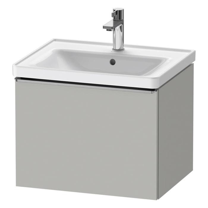 Duravit D-Neo Waschtischunterbau 58,4 x 44 cm, 1 Auszug, Griff edelstahl gebürstet