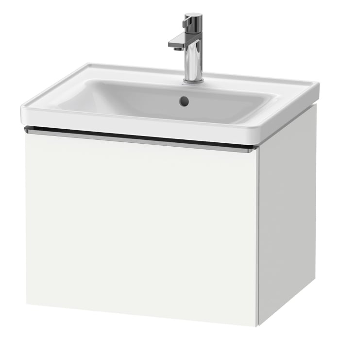 Duravit D-Neo Waschtischunterbau 58,4 x 44 cm, 1 Auszug, Griff edelstahl gebürstet